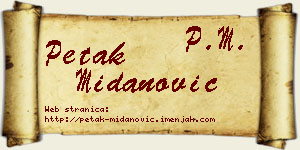Petak Midanović vizit kartica